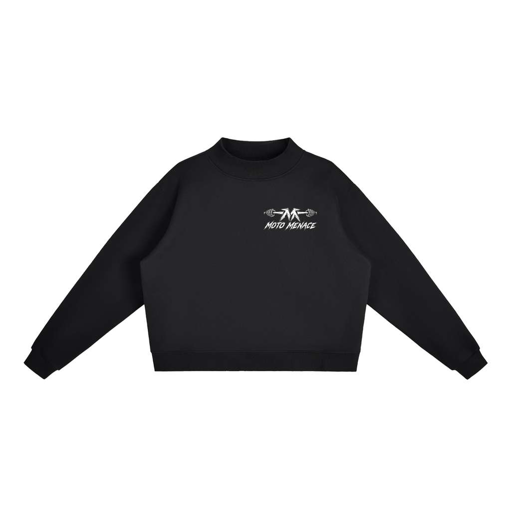 Fleece Mock-Neck Crew Sweatshirt